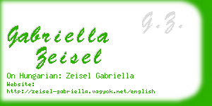 gabriella zeisel business card